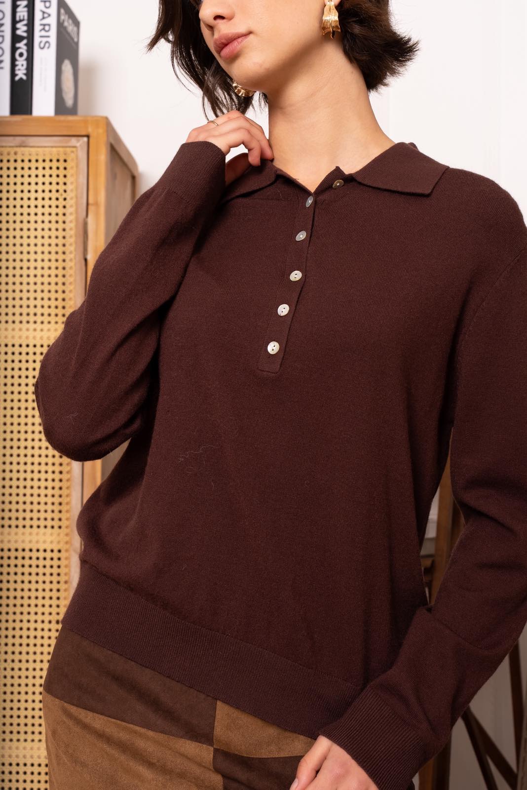 Rudas megztinis su vilna