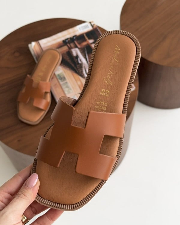 Natūralios odos šlepetės