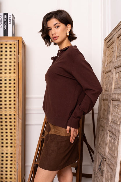 Rudas megztinis su vilna