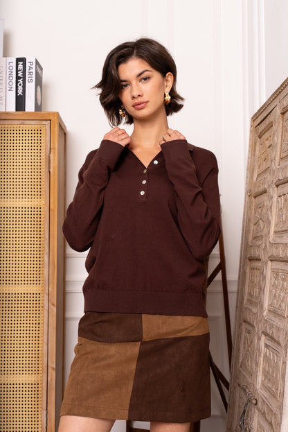 Rudas megztinis su vilna