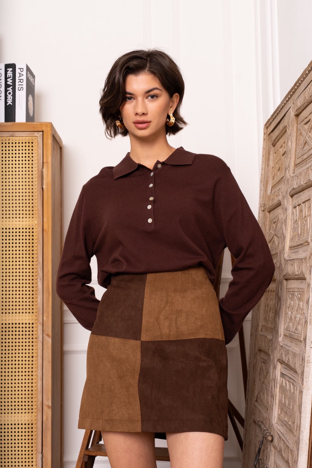 Rudas megztinis su vilna