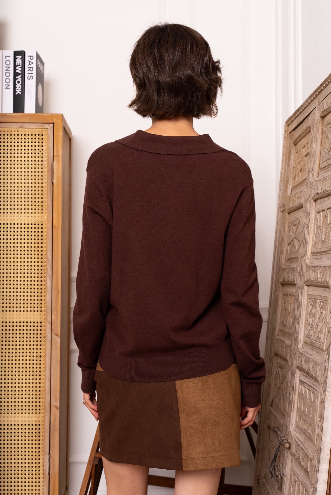 Rudas megztinis su vilna